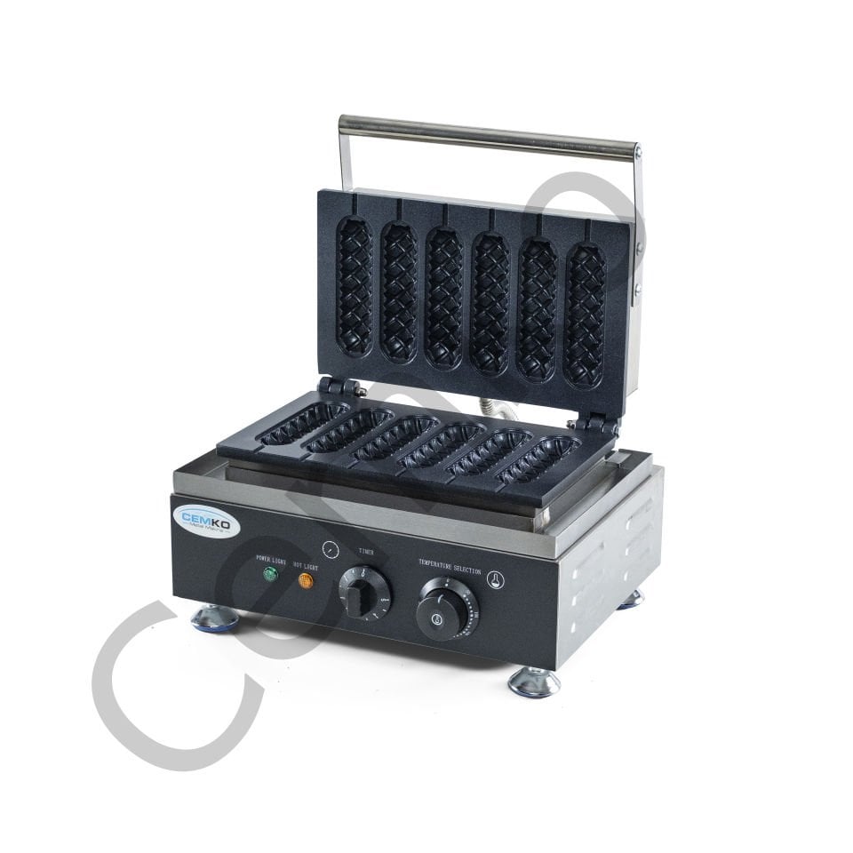 Çubukta Waffle Makinası 6 Gözlü Zaman Ayarlı Türkiyede İlk ve Tek (Model Torbalı)