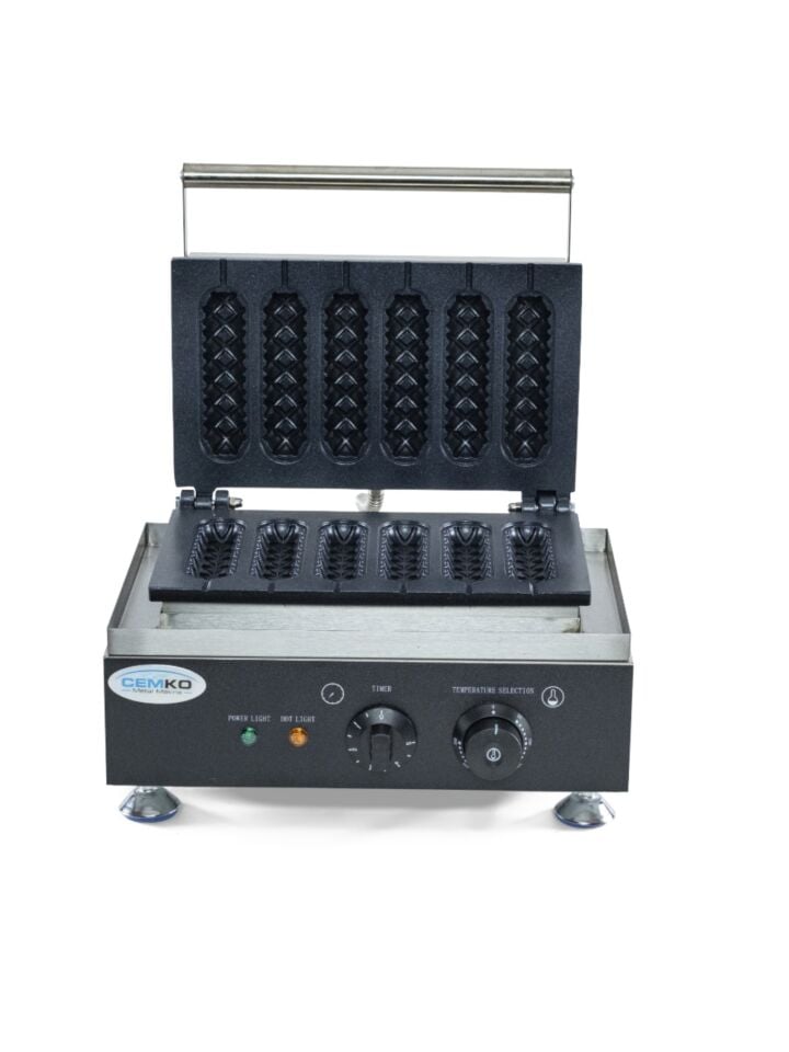Çubukta Waffle Makinası 6 Gözlü Zaman Ayarlı Türkiyede İlk ve Tek (Model Torbalı)