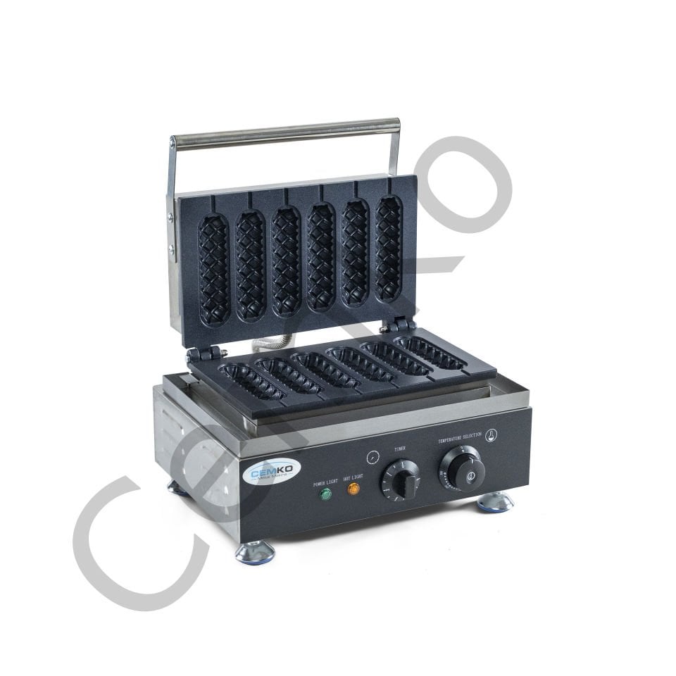 Çubukta Waffle Makinası 6 Gözlü Zaman Ayarlı Türkiyede İlk ve Tek (Model Torbalı)