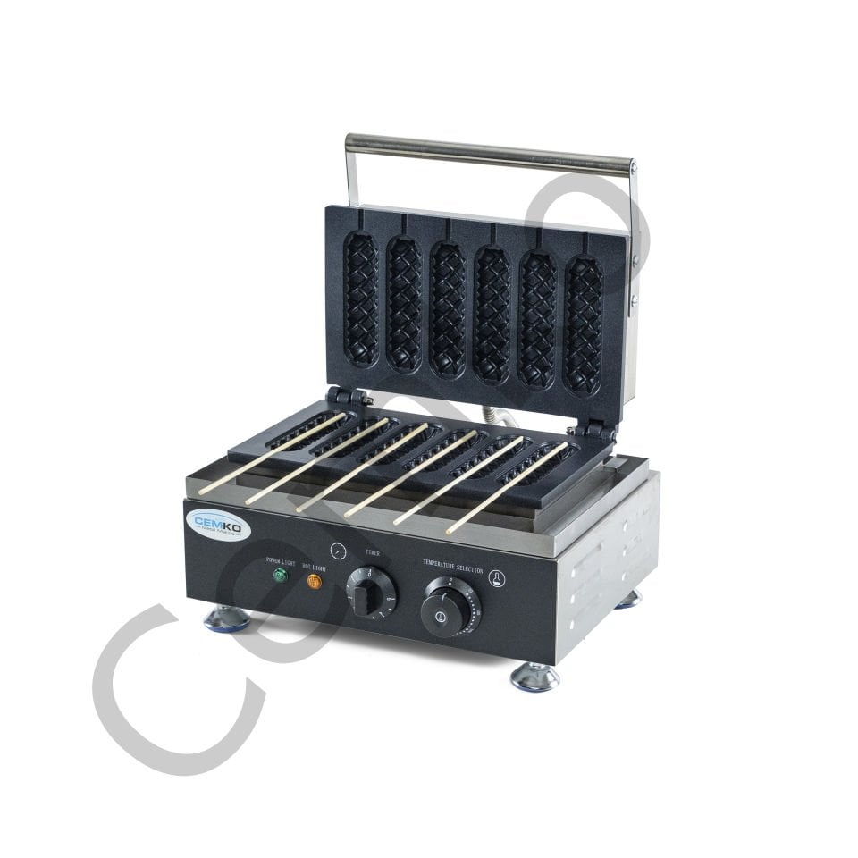 Çubukta Waffle Makinası 6 Gözlü Zaman Ayarlı Türkiyede İlk ve Tek (Model Torbalı)