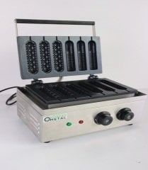 6 Gözlü Çubukta Waffle Makinesi Model Menemen