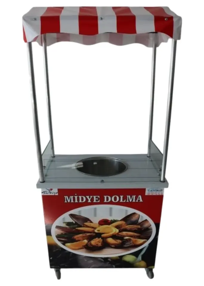 Isıtmalı Midye Dolma Arabası (Model İstinye) 50x70