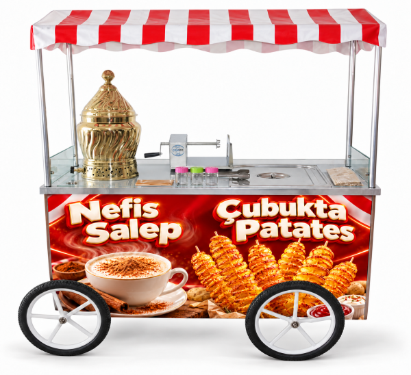 Sahlep ve Çubukta Patates Arabası (Model Karaman)
