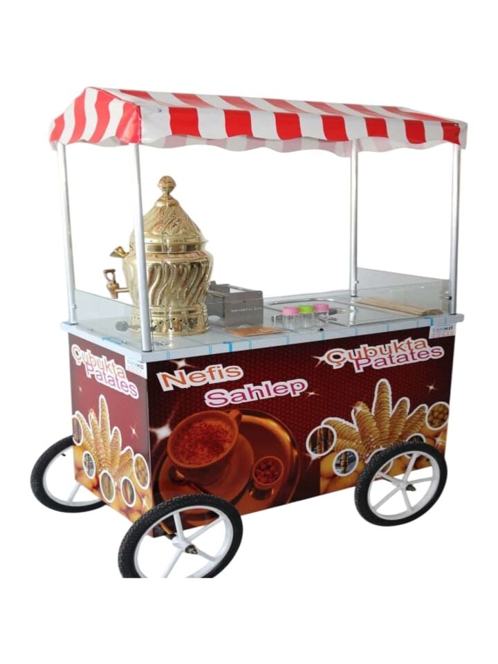 Sahlep ve Çubukta Patates Arabası (Model Karaman)