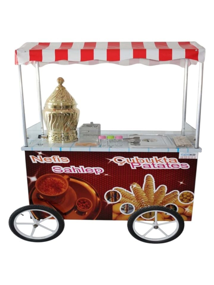 Sahlep ve Çubukta Patates Arabası (Model Karaman)