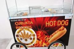 Tekerlekli Çubukta Patates ve Hotdog Tezgahı (Model Çiğli) 60x120