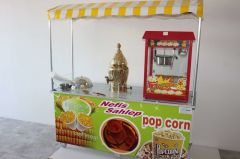 Sahlep Bardakta Mısır ve Mısır Patlatma Arabası (Model Topkapı) 65x180