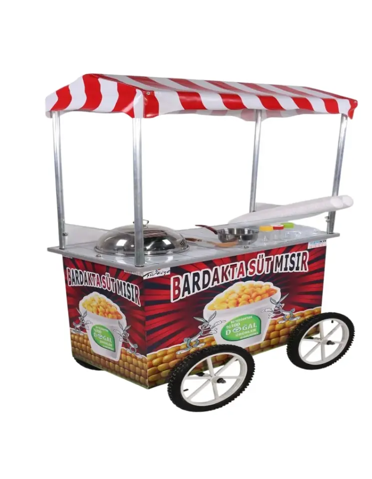 Seyyar Tüplü Mısır Arabası (Model Ödemiş) 60x100