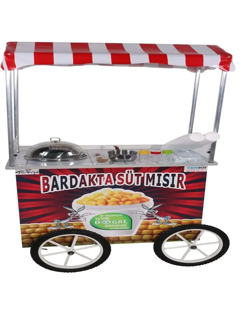 Seyyar Tüplü Mısır Arabası (Model Ödemiş) 60x100