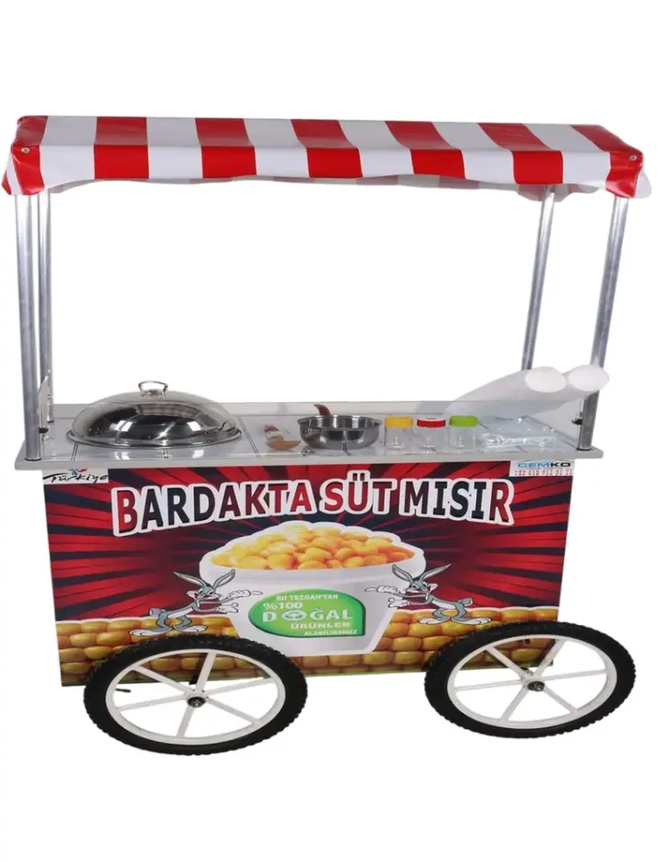 Seyyar Tüplü Mısır Arabası (Model Ödemiş) 60x100