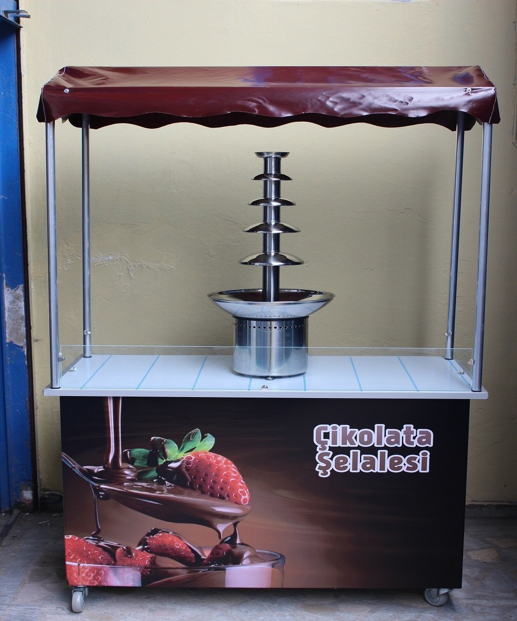 Çıkolata Şelalesi Tezgahı 4 Katlı 60x100 (Model Erciyes)