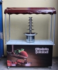 Çıkolata Şelalesi Tezgahı 4 Katlı 60x100 (Model Erciyes)