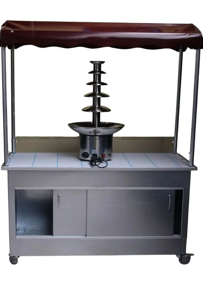 Çıkolata Şelalesi Tezgahı 4 Katlı 60x100 (Model Erciyes)