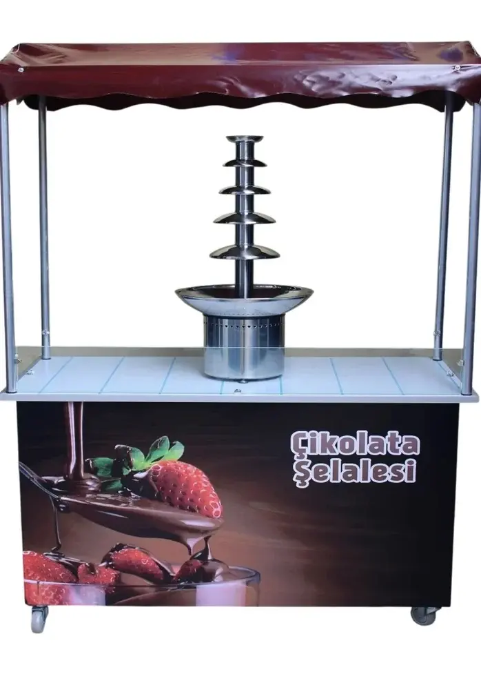 Çıkolata Şelalesi Tezgahı 4 Katlı 60x100 (Model Erciyes)