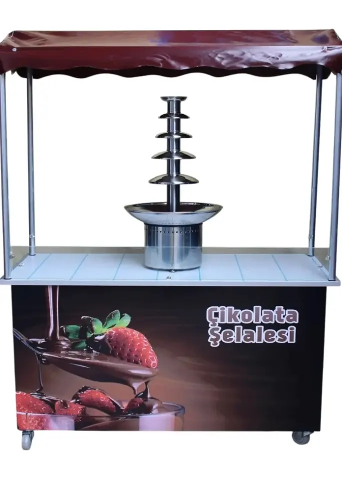 Çıkolata Şelalesi Tezgahı 4 Katlı 60x100 (Model Erciyes)