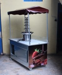 Çıkolata Şelalesi Tezgahı 4 Katlı 60x100 (Model Erciyes)