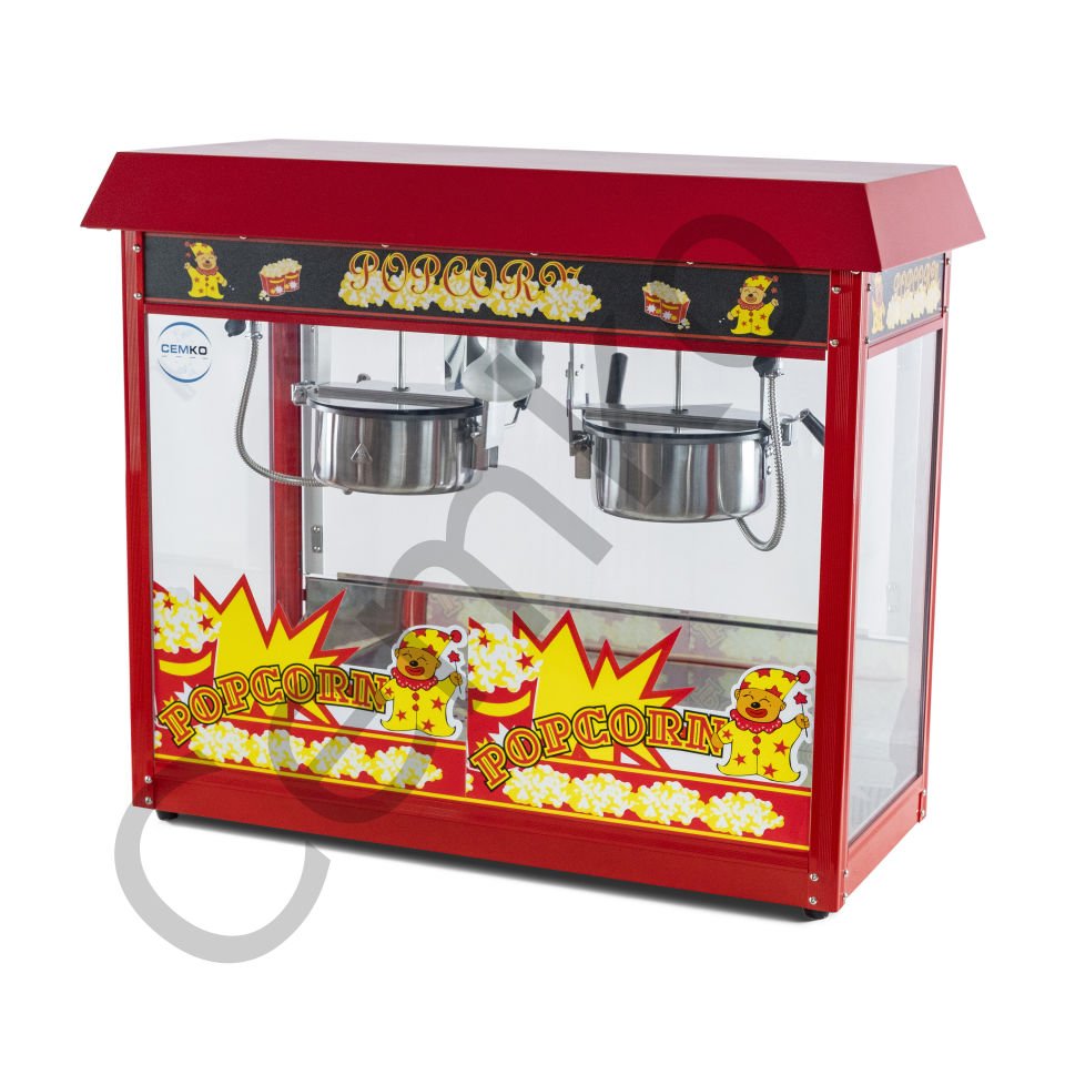 Popcorn Mısır Patlatma Makinası Çift Tavalı (Model Iğdır)