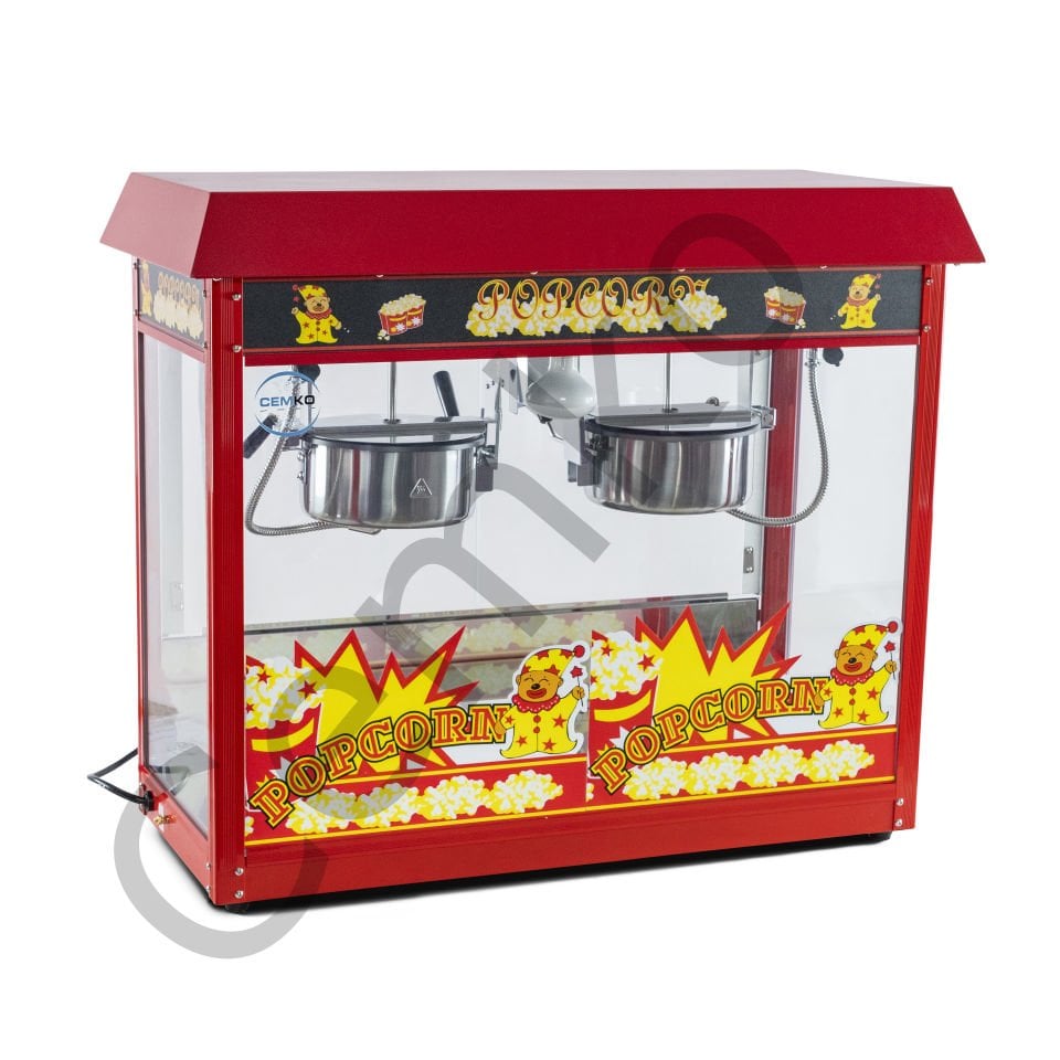 Popcorn Mısır Patlatma Makinası Çift Tavalı (Model Iğdır)