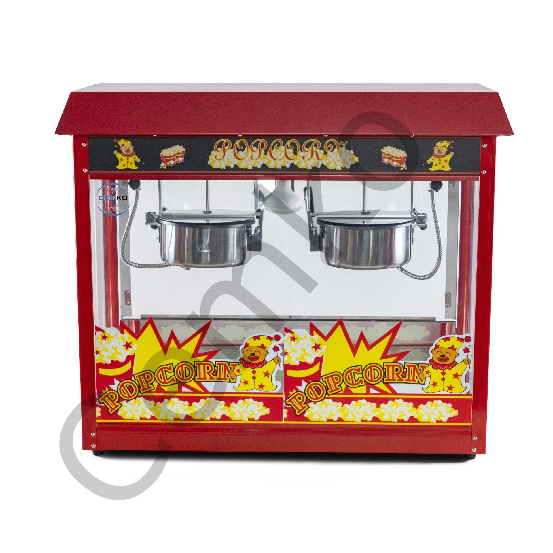 Popcorn Mısır Patlatma Makinası Çift Tavalı (Model Iğdır)