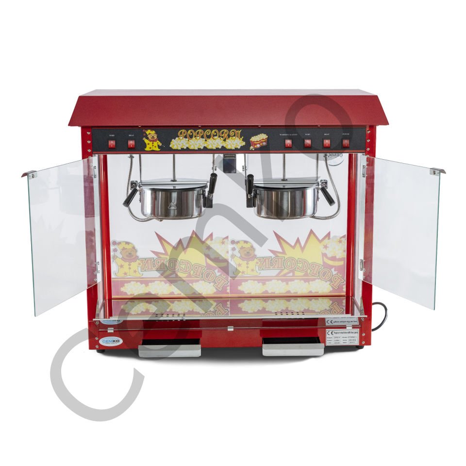 Popcorn Mısır Patlatma Makinası Çift Tavalı (Model Iğdır)