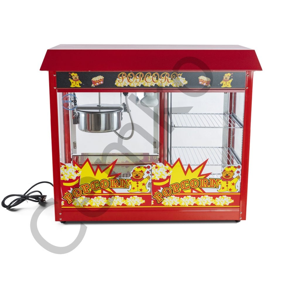 Popcorn ve Mısır Patlatma Makinası Raflı (Model Zeytinli)