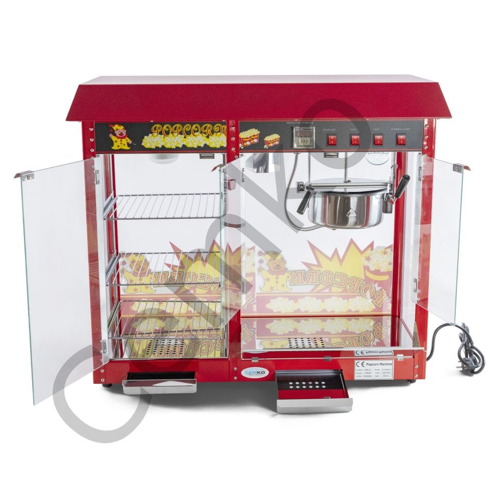 Popcorn ve Mısır Patlatma Makinası Raflı (Model Zeytinli)