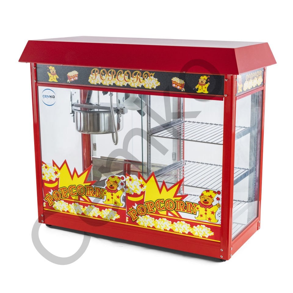 Popcorn ve Mısır Patlatma Makinası Raflı (Model Zeytinli)