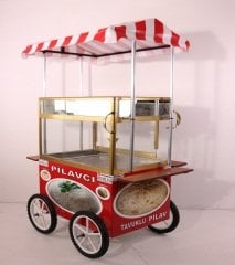 Tüplü Tekerlekli Pilav Arabası - Tenteli  (Model Bayburt)