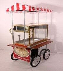 Tüplü Tekerlekli Pilav Arabası - Tenteli  (Model Bayburt)