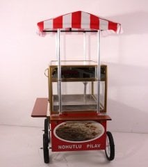 Tüplü Tekerlekli Pilav Arabası - Tenteli  (Model Bayburt)