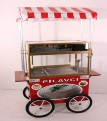 Tüplü Tekerlekli Pilav Arabası - Tenteli  (Model Bayburt)