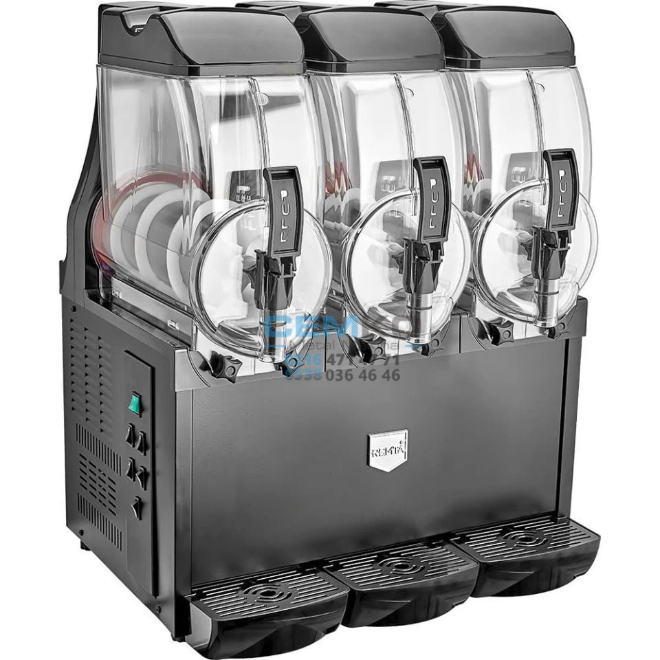 Üçlü Royal Slush Makinesi 12+12+12 lt - ST43 (Buzlaş-Karlamaç)