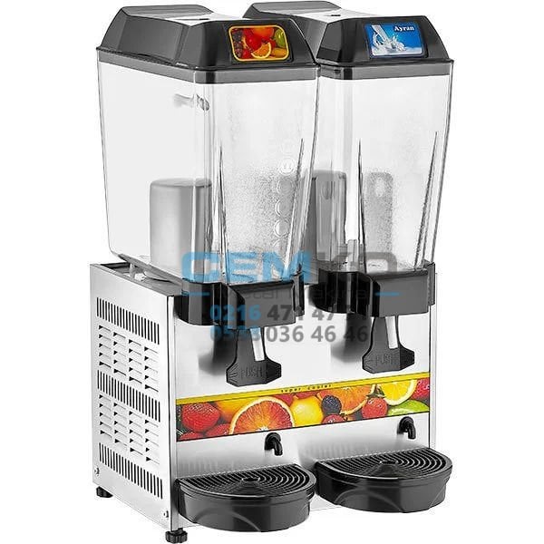 Çiftli - İkili Ayran ve Şerbet Soğutucu 20+20 lt ST13