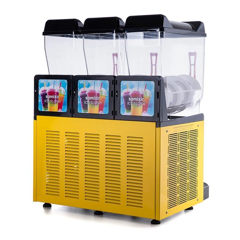Slush Triple Meyve Suyu Dispenseri 12L+12L+12L Buzlaş Makinesi