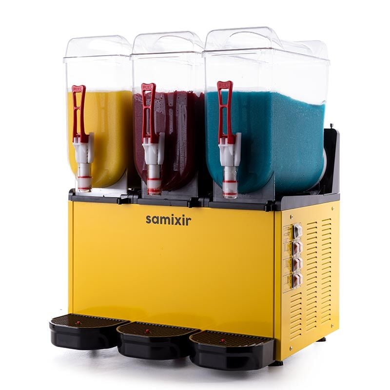 Slush Triple Meyve Suyu Dispenseri 12L+12L+12L Buzlaş Makinesi