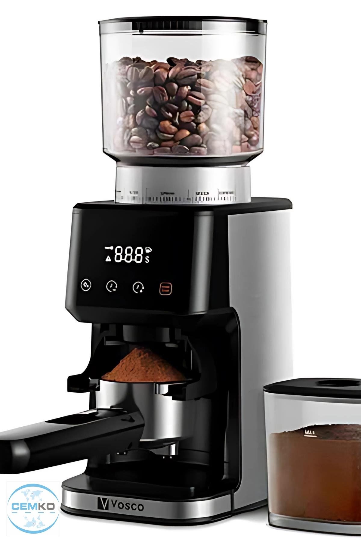 Vosco Dijital Espresso Kahve Değirmeni ve Öğütücü