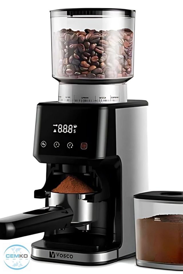 Vosco Dijital Espresso Kahve Değirmeni ve Öğütücü