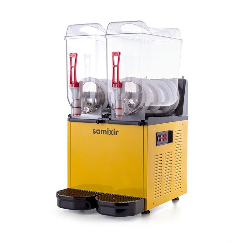Slush Twin Meyve Suyu Dispenseri 12L+12L Buzlaş Makinesi