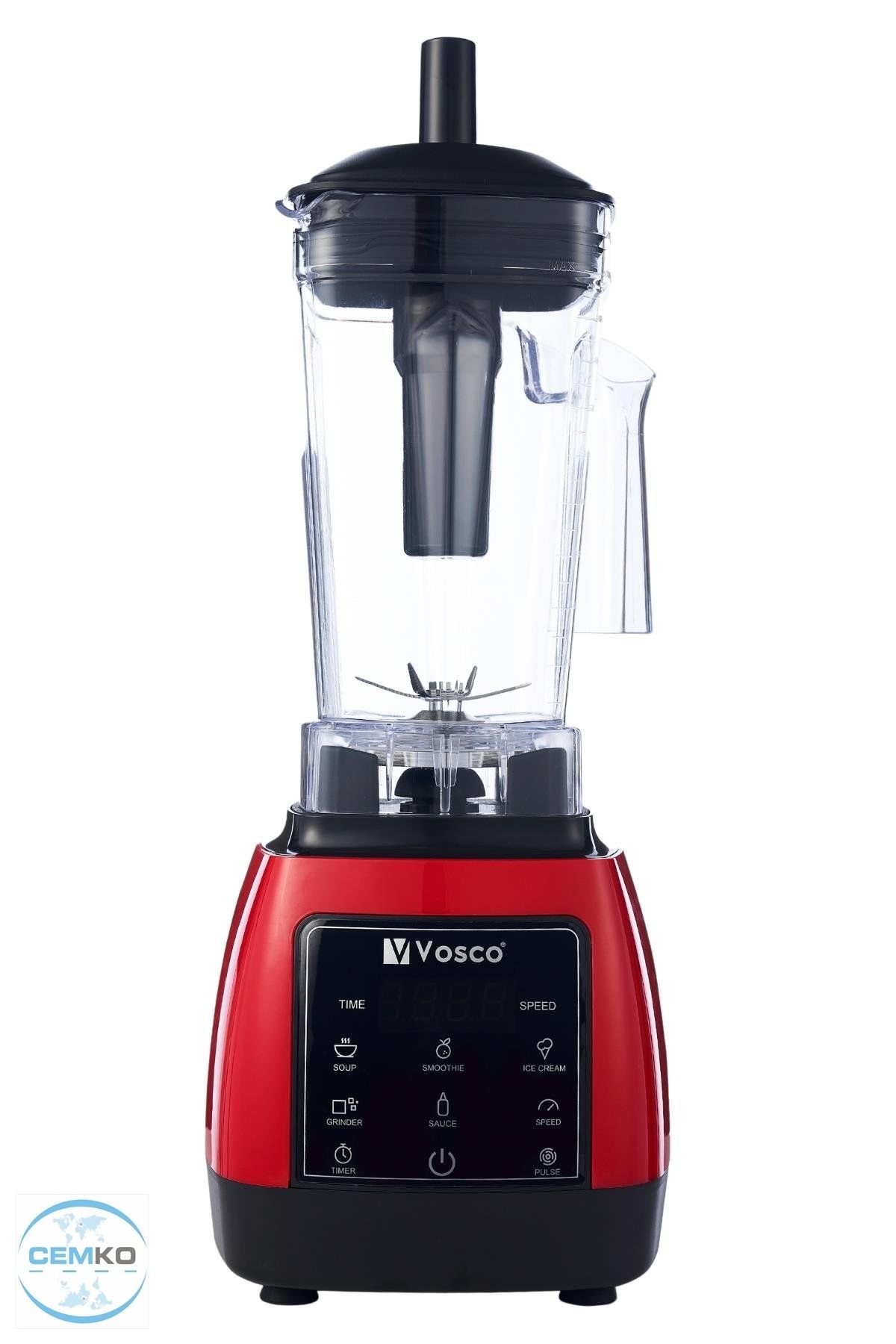 Bar Blender Vosco Home Pro Blender 1600W 2L Kırmızı