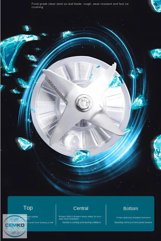 Bar Blender Vosco Bar Blender Manuel 2 Lt Buz Kırıcılı 2000W Mavi