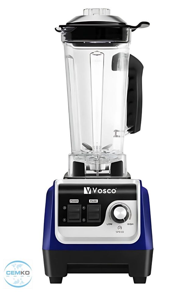Bar Blender Vosco Bar Blender Manuel 2 Lt Buz Kırıcılı 2000W Mavi