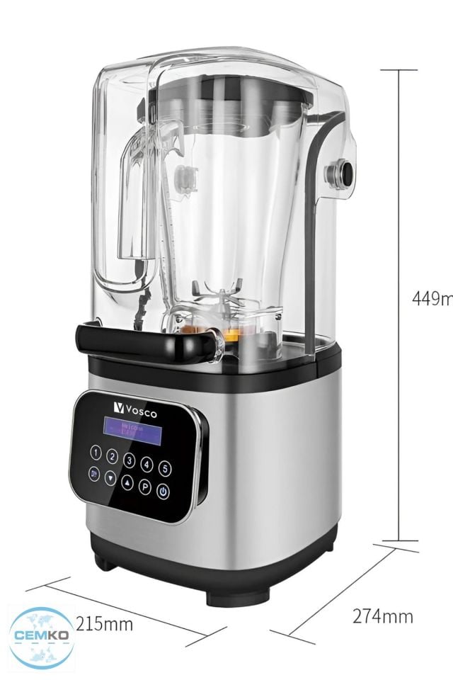 Bar Blender Pro Kapaklı 2 Lt Buz Kırıcılı 2200W Vosco Marka