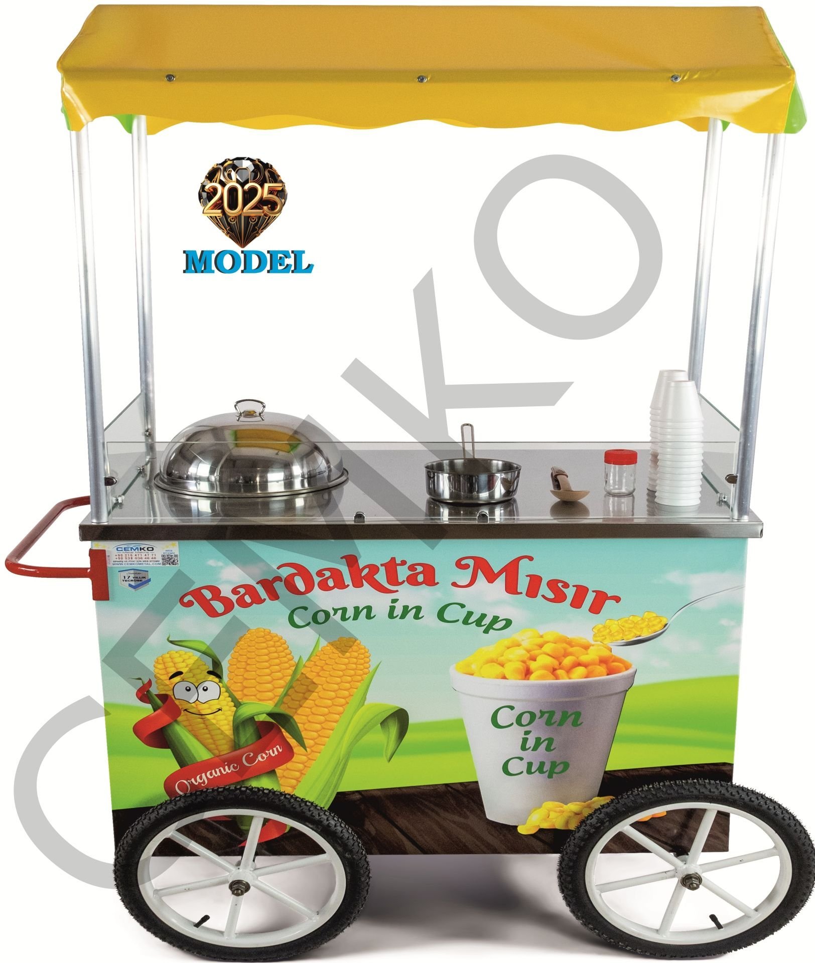 Bardakta Mısır Arabası 60x100 Tüplü Ve Tekerlekli (Model Bolu)