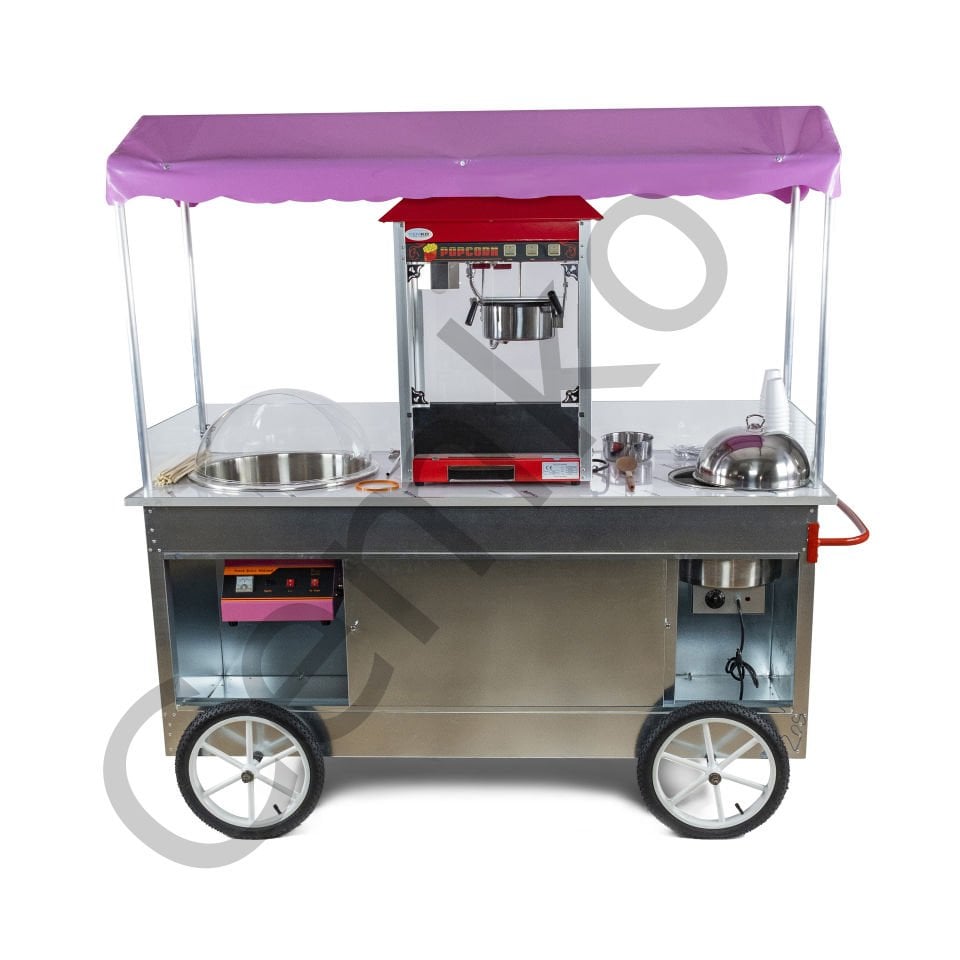 Pamuk Şeker, Popcorn ve Bardakta Mısır Arabası 65x180 (Model Trabzon)