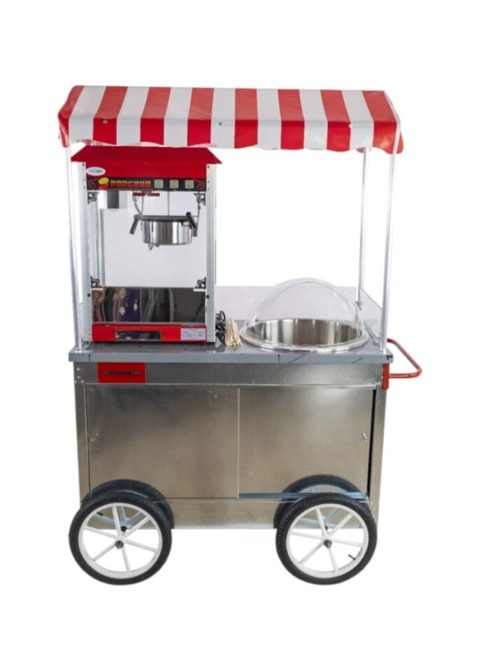 Pamuk Şekeri ve Popcorn Arabası İkisi Bir Arada 60x120 (Model Manavgat)