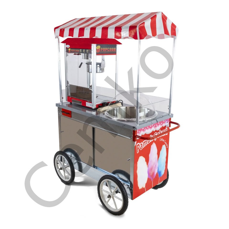Pamuk Şekeri ve Popcorn Arabası İkisi Bir Arada 60x120 (Model Manavgat)