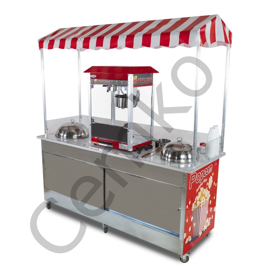 Çubukta Patates Bardakta Mısır ve Popcorn Arabası 65x180 (Model Kastamonu)