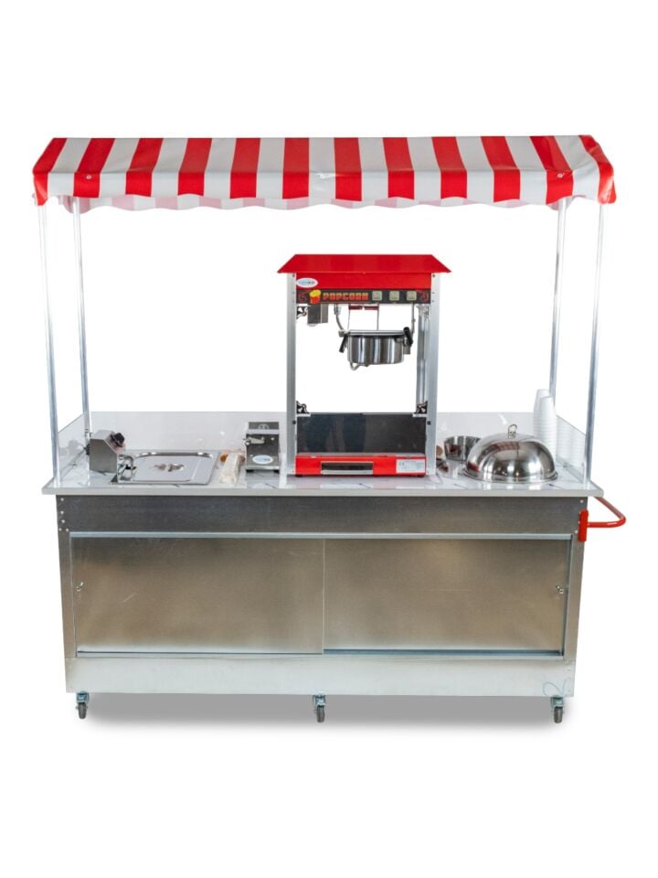 Çubukta Patates Bardakta Mısır ve Popcorn Arabası 65x180 (Model Kastamonu)