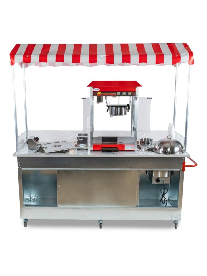 Çubukta Patates Bardakta Mısır ve Popcorn Arabası 65x180 (Model Kastamonu)