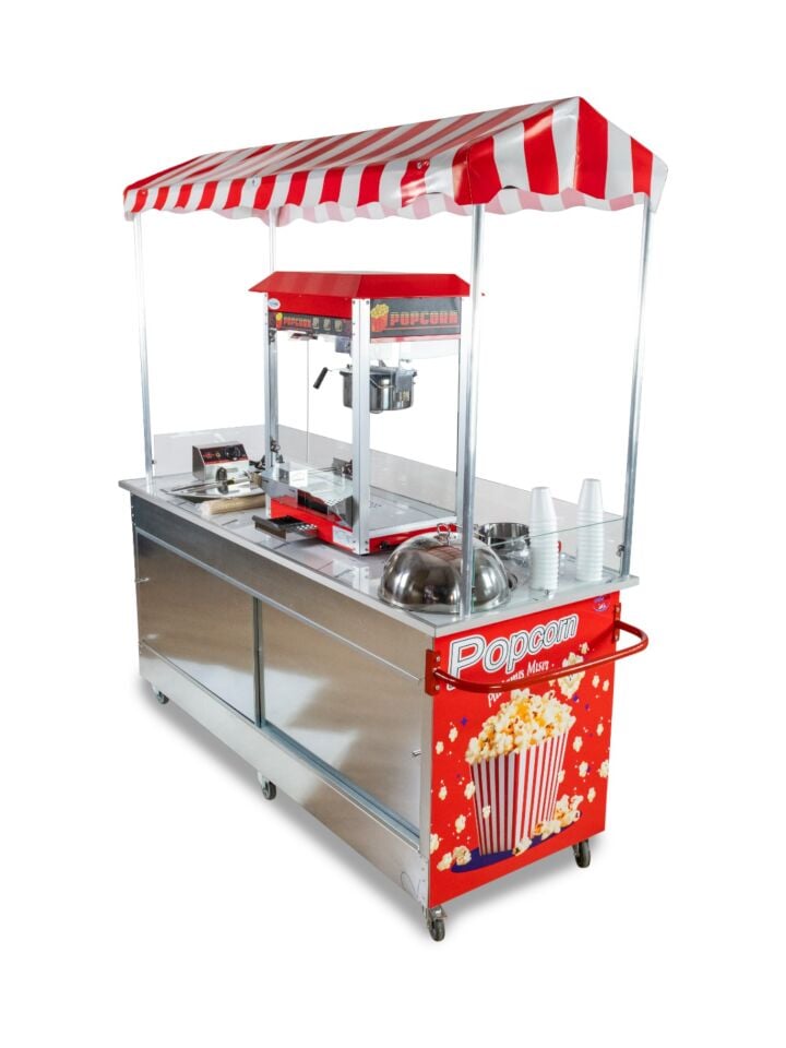 Çubukta Patates Bardakta Mısır ve Popcorn Arabası 65x180 (Model Kastamonu)